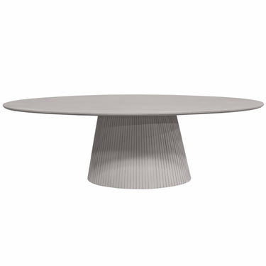 Ovale eettafel Solana taupe - 240 cm - vooraanzicht