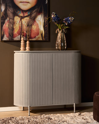 Vakkenkast Solana | Taupe dressoir - mangohout - Mooier Thuis