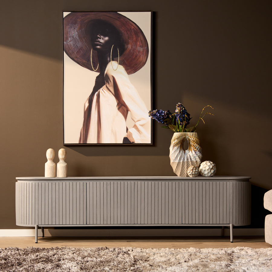 Tv-meubel Solana taupe – Lang en rustig in taupe