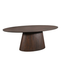 Ovale eettafel Solana bruin mangohout 210 cm