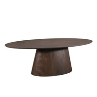 Ovale eettafel Solana bruin mangohout 240 cm