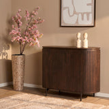 Kast Solana bruin mangohout 115 cm dressoir - Mooier Thuis