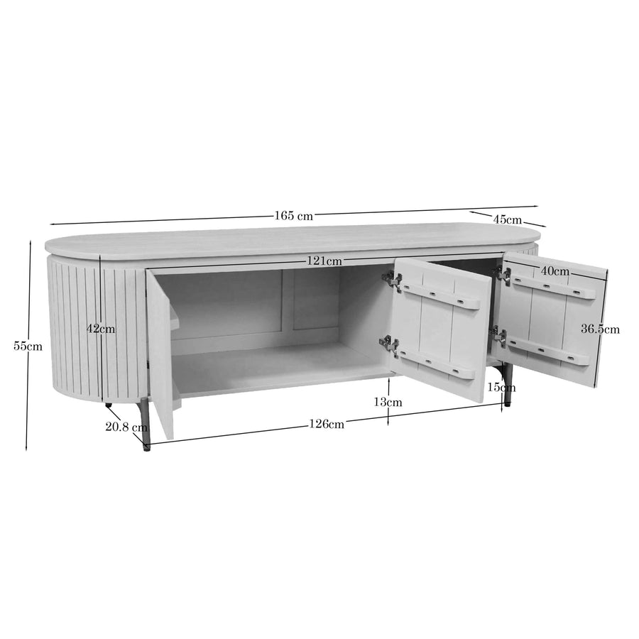 Tv-meubel Solana bruin – 165 x 45 x 55 cm