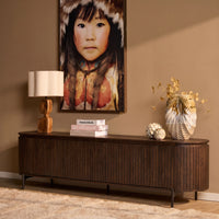 Tv-meubel Solana bruin mangohout 210 cm