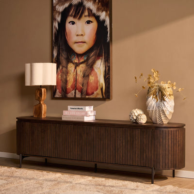 Tv-meubel Solana bruin mangohout 210 cm