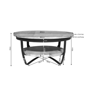 Salontafel Paras licht mango | Ø90 cm
