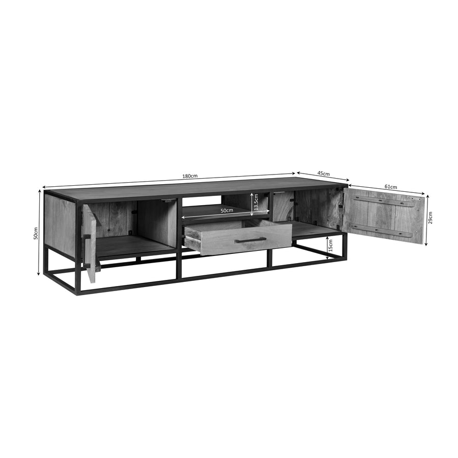 Tv-meubel Dakota naturel – 180 x 45 x 50 cm