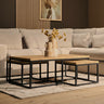 Salontafelset Dakota naturel salontafel 3-delig - naturel en bruin - Mooier Thuis