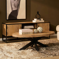 Salontafel Dakota naturel | 130 cm ovaal - Mooier Thuis