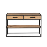 Bijzettafel Dakota | Naturel consoletafel - naturel en bruin - Mooier Thuis