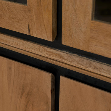 Vitrinekast Richwood naturel | 160 cm