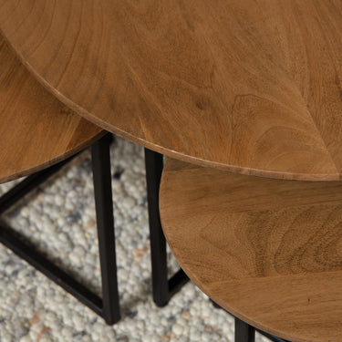 Salontafelset RichWood naturel | 3-delig