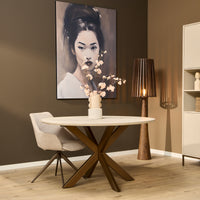 Ronde eettafel Madison | Zand | Ø130 cm - Mooier Thuis