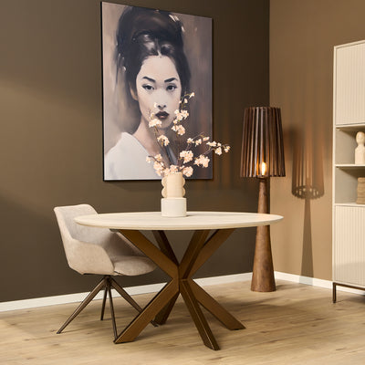 Ronde eettafel Madison | Zand | Ø130 cm