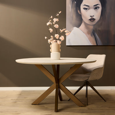 Ronde eettafel Madison | Zand | Ø150 cm