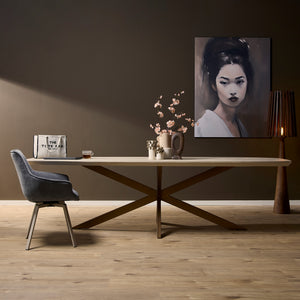 Deens ovale eettafel Madison | Zand | 280 x 100 cm