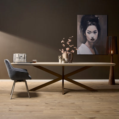 Deens ovale eettafel Madison | Zand | 280 x 100 cm