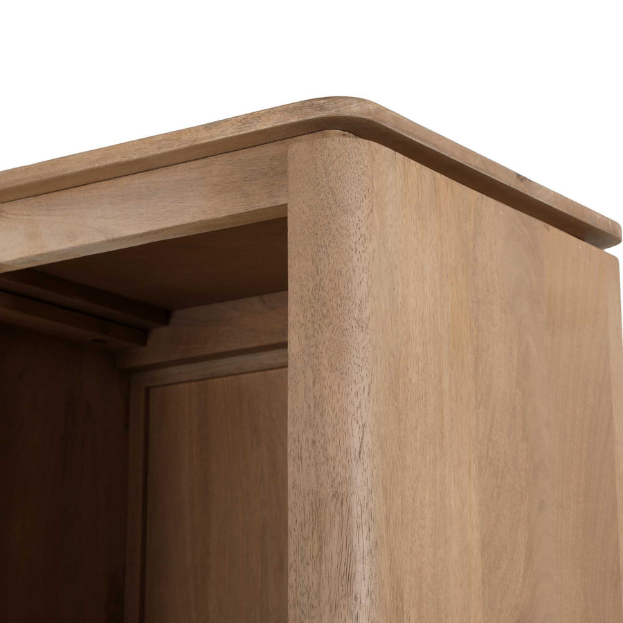 Regal Dallas XL - Mangoholz Natur 160 cm – Zachte vormen