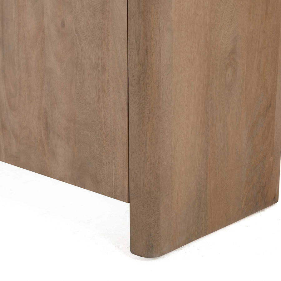 Regal Dallas XL - Mangoholz Natur 160 cm – Zijwanden tot de vloer