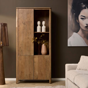 Fächerregal Dallas - Mangoholz natur 90 cm