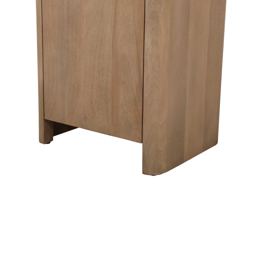 Bookcase Dallas - mango wood natural 50 cm – Doorlopende zijwanden