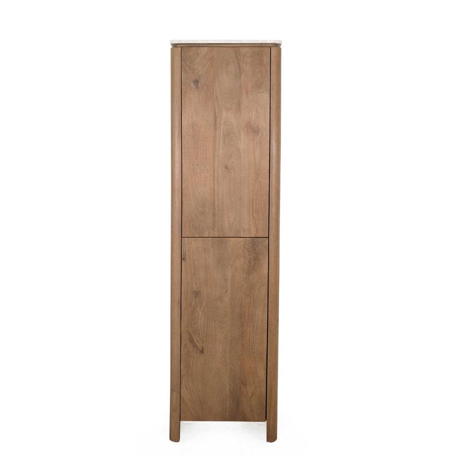 Kabinettschrank Dallas – Mangoholz natur 55 cm – Kast met beige bovenblad