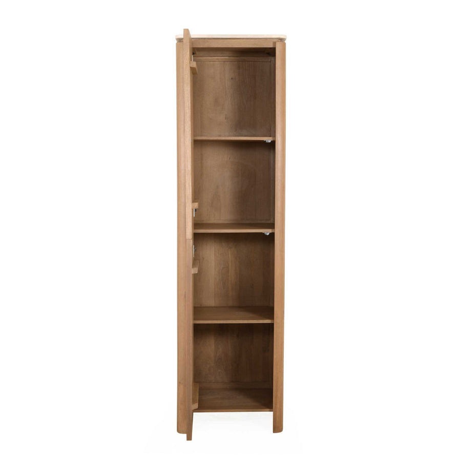 Kabinettschrank Dallas – Mangoholz natur 55 cm – Vier vakken binnenin
