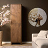 Kabinetkast Dallas - mangohout naturel 55 cm dressoir - naturel en bruin - Mooier Thuis