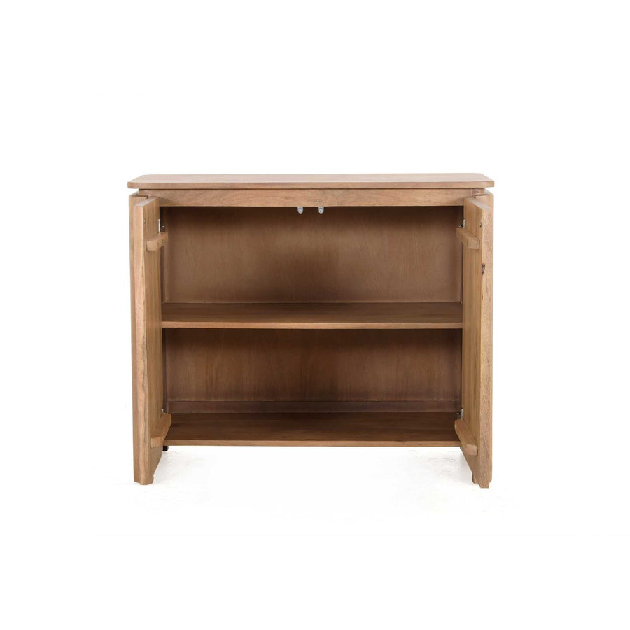 Sideboard Dallas - Mangoholz natur 100 cm – Eén vak met legplank
