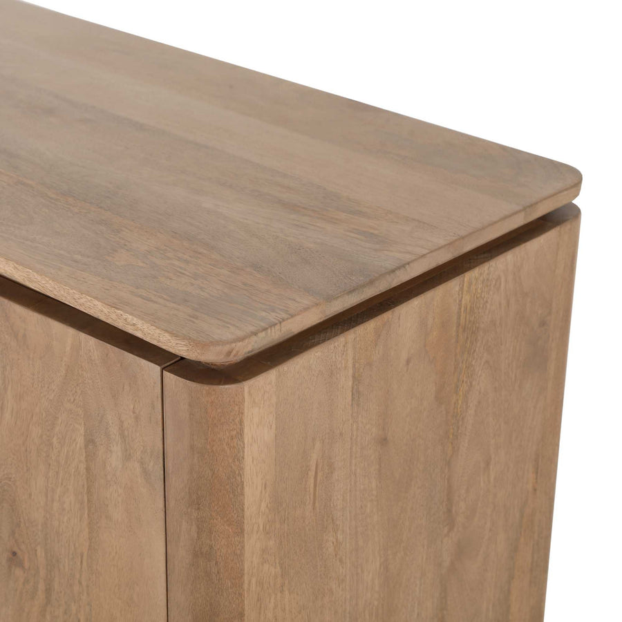 Sideboard Dallas - Mangoholz natur 100 cm – Zacht afgeronde hoeken