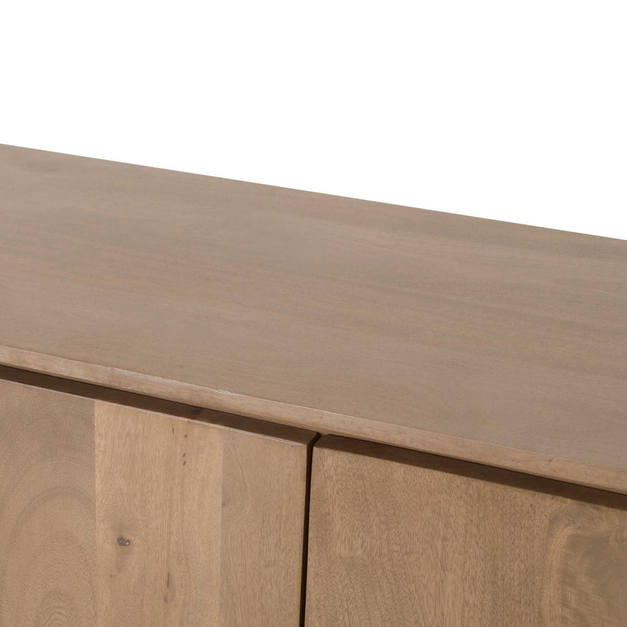 Sideboard Dallas - Mangoholz natur 165 cm – Strak en greeploos