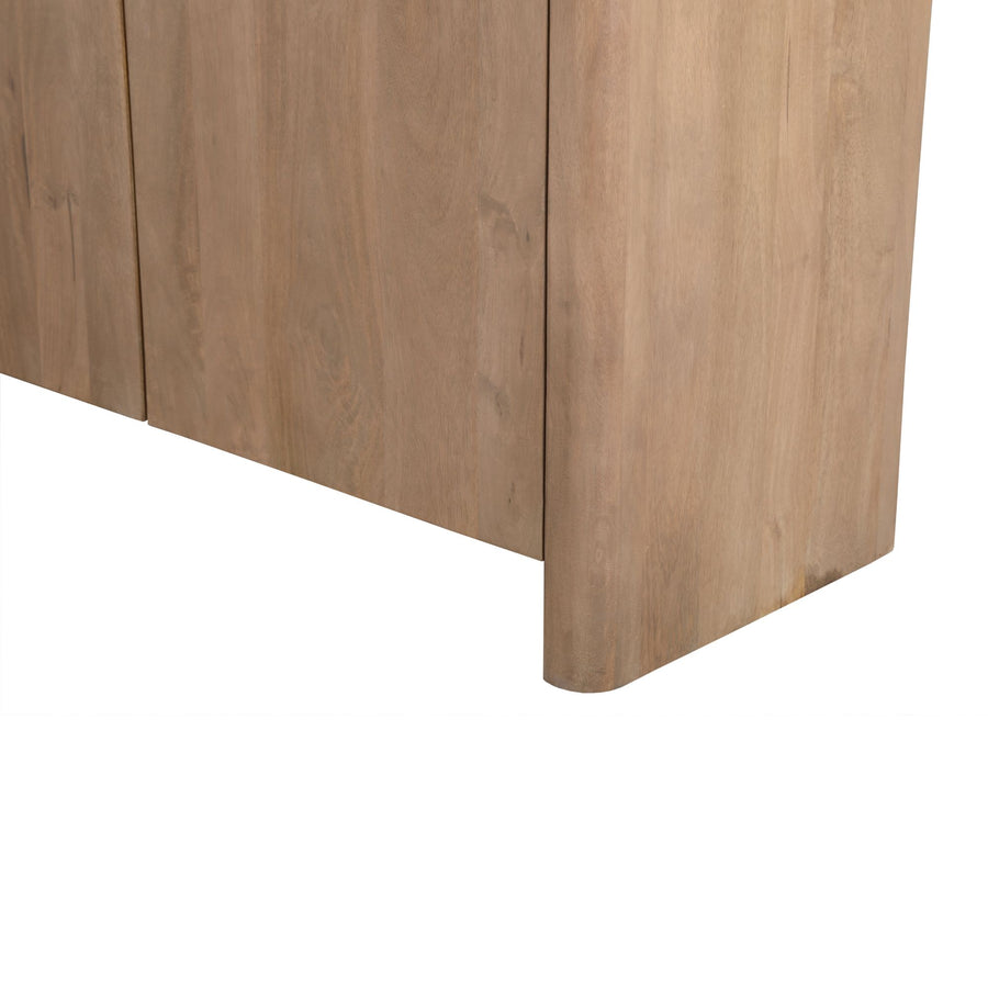 Sideboard Dallas - Mango-Naturholz 210 cm – Zijwangen tot de vloer
