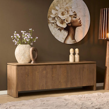 Staande TV-meubel Dallas - mangohout naturel 165 cm