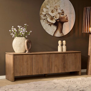 Staande TV-meubel Dallas - mangohout naturel 210 cm
