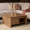 Salontafel Dallas - mangohout naturel 80 cm - naturel en bruin - Mooier Thuis