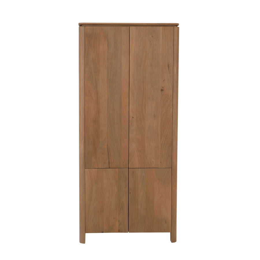 Cabinet Dallas natural mango wood 90 cm – Front zonder knoppen