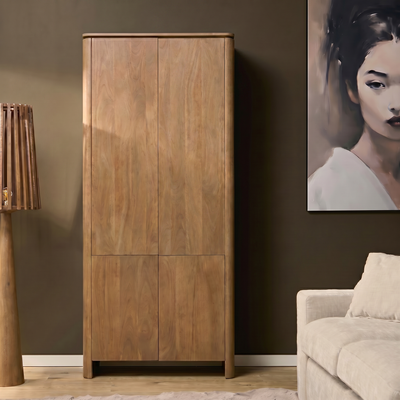Kabinetkast Dallas naturel mangohout 90 cm