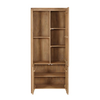 Vakkenkast Dallas links naturel mangohout 90 cm