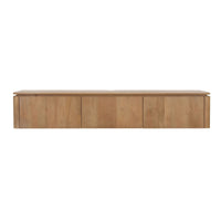 Zwevend tv-meubel Dallas naturel mangohout 165 cm