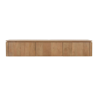 Zwevend tv-meubel Dallas naturel mangohout 165 cm