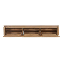 Zwevend tv-meubel Dallas naturel mangohout 165 cm