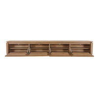 Zwevend tv-meubel Dallas naturel mangohout 210 cm