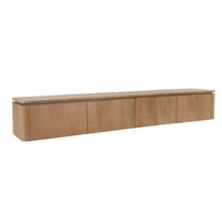 Zwevend tv-meubel Dallas naturel mangohout 210 cm
