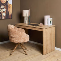 Bureau Dallas naturel mangohout 130 cm