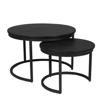 Salontafelset Otik zwarte eik | 2-delig