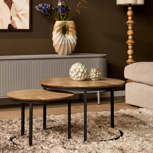 Couchtisch-Set Otik Naturel | 2-teilig