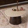 Organische salontafel Liv 70 cm - bruin en beige - Mooier Thuis