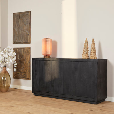 Dressoir Brussel zwart 3-deurs | 150 cm