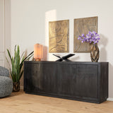 Dressoir Brussel zwart 4-deurs - mangohout - Mooier Thuis