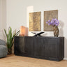 Dressoir Brussel zwart 4-deurs - mangohout - Mooier Thuis